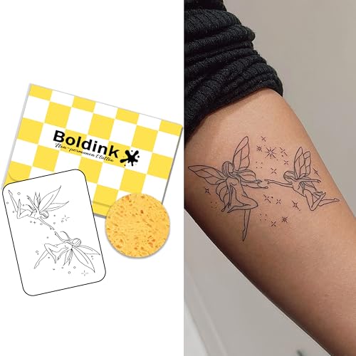 Boldink Butterfly Fairy Semi Permanent Tattoo Waterproof Realistic Fake