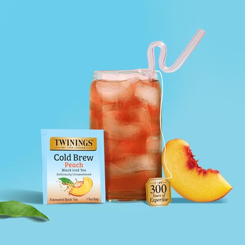 Twinings Peach Cold Brew Iced Black Tea Bags - 20 Count
