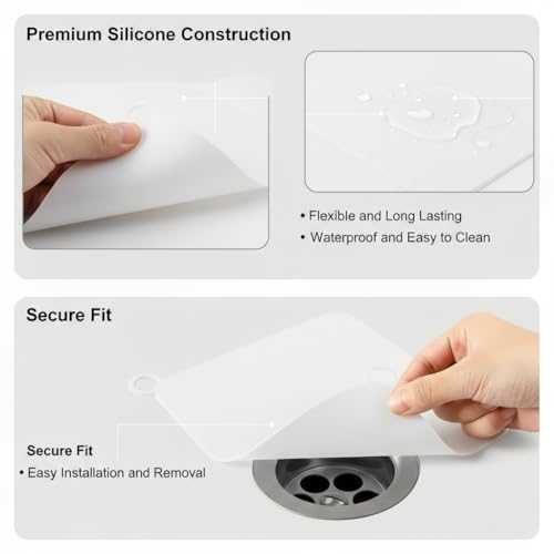 4-Piece Silicone Drain Covers Set for Kitchen & Bathroom