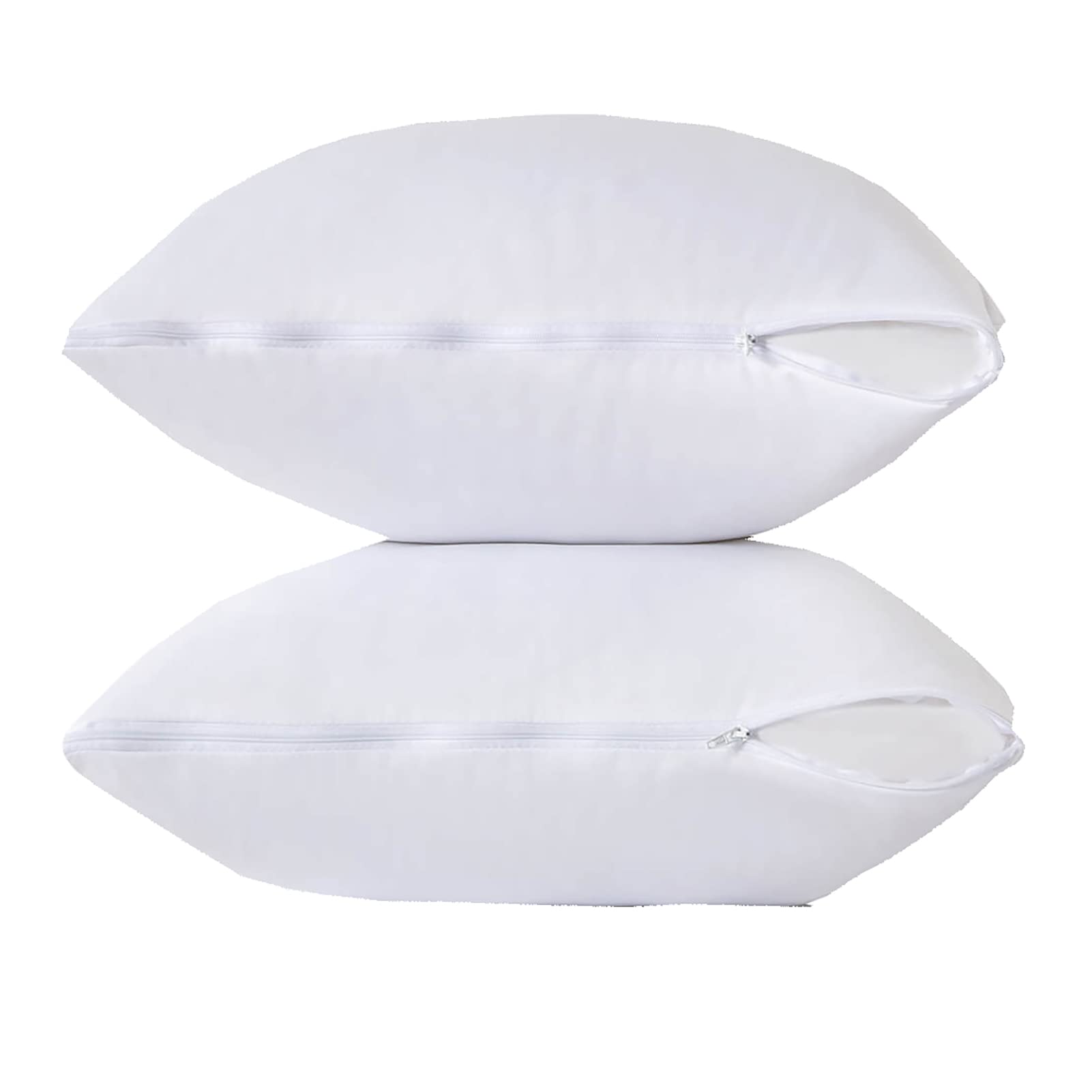 Waterproof Down Feather Proof Euro Pillow Protectors 30x30 Pack of 2 European Size Pillow Covers for Square Throw Pillow 30D