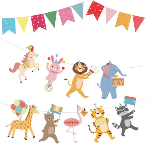 Animal Parade Banner - Jungle Zoo Birthday Party Decorations