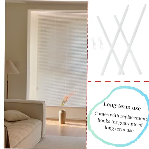 Cansybil 24 Inch White Blind Wand Replacement with Hook - 2 Pack