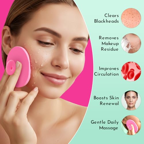 Kidu Silicone Face Scrubber & Exfoliator Pads - Set of 4