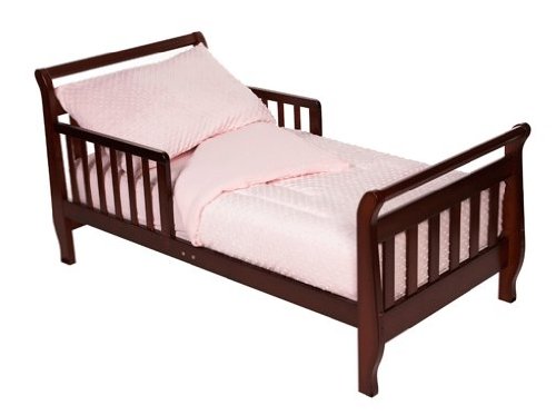 American Baby Company Heavenly Soft Minky Dot Chenille Toddler Bedding Set, Pink, 4 Piece, for Boys and Girls