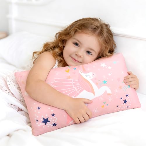 UOMNY Unicorn Toddler Pillowcase 2-Pack - Soft 13x18 Envelope Closure