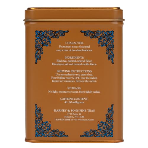 Harney & Sons Salted Caramel Black Tea - 20 Sachets in Tin