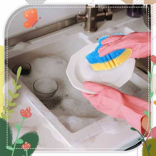 FillTouch Cat Scrub Sponges - 3 Pack, Non-Scratch, Dual-Sided