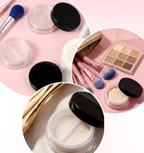 Loose Powder Container 10ml Refillable Travel Jars 4 Pcs