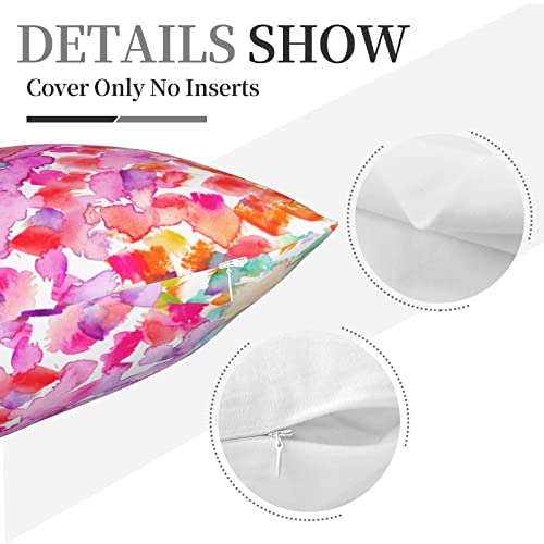 VARUN Colorful Painting Throw Pillow Cover 18x18 - Multicolor Design