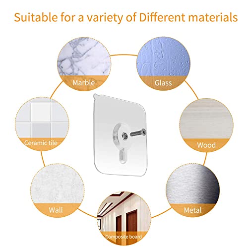 8-Pack Self-Adhesive Screws - No-Trace Wall Mounting Kit