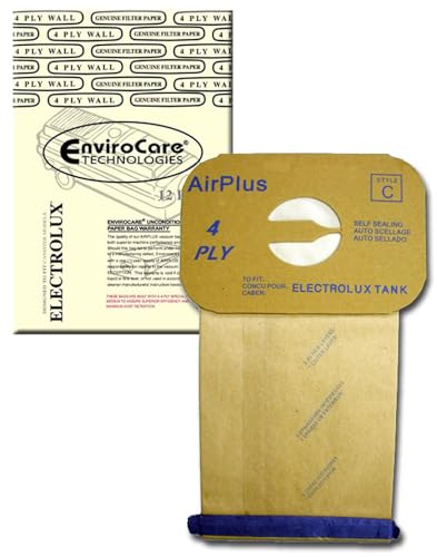 EnviroCare 4-Ply Filtration Vacuum Cleaner Dust Bags for Electrolux C - 12 Pack
