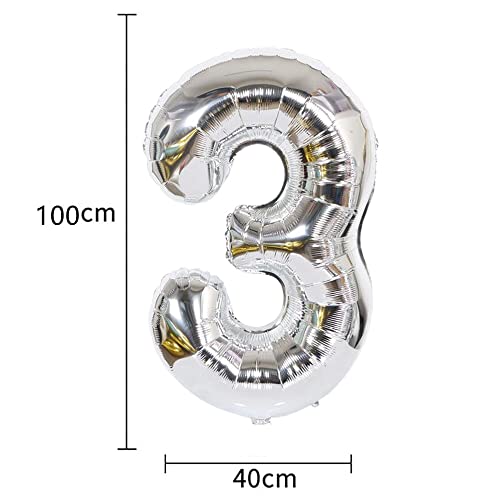 Silver 13th Birthday Decoration Kit with Balloons & Banner