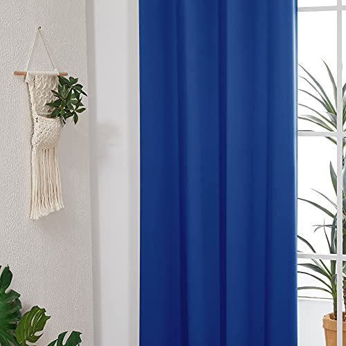Deconovo Royal Blue Blackout Curtain, 42 x 63 Inch Grommet Thermal Drape