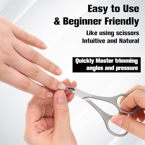 Fine Edge Cuticle Trimmer Nippers, with Round Grip Professional