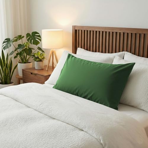 Satin Pillowcases Set of 2 - Sage Green Cooling Standard 20x26"