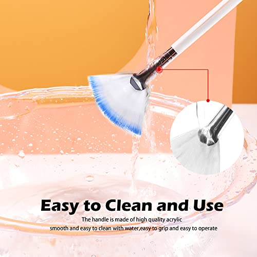 Soft 'N Style Taklon Fan Mask Brush Set for Facial Peels & Serums
