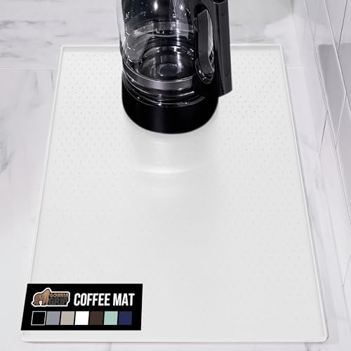 GORILLA GRIP Silicone Coffee Mat, 11.5x18.5 Inch Waterproof Espresso Bar Mat