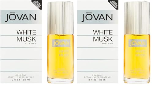 Jovan White Musk Cologne for Men, 3 Fl Oz EDC Spray (Pack of 2)