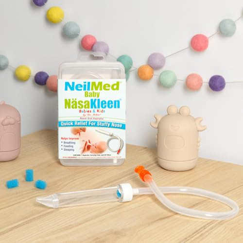 NeilMed Baby NäsaKleen Nasal-Oral Aspirator with 49 Filters & Travel Case