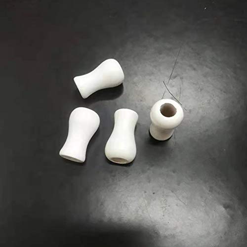 4-Pack White Wooden Curtain Knobs for Blinds & Shades