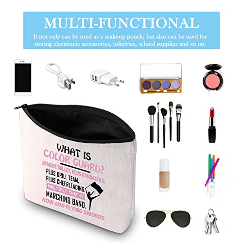Color Guard Makeup Bag Canvas Cosmetic Pouch Marching Band Gift