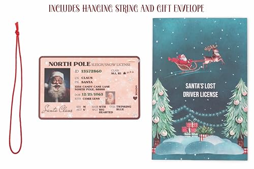 Santa's Lost Driver License Ornament - Funny Christmas Decor