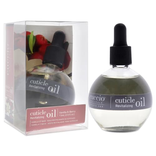Cuccio Naturale Vanilla & Berry Revitalizing Cuticle Oil 2.3 Fl Oz - Fast-Absorbing Nail & Cuticle Conditioner