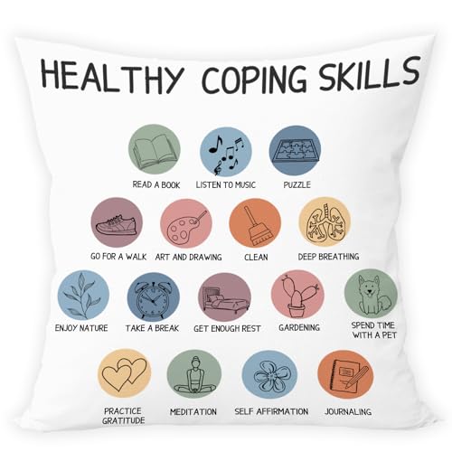 LNOKRIM 18x18 Inch Therapist Pillow Cover - Calming Corner Cushion, Style 003