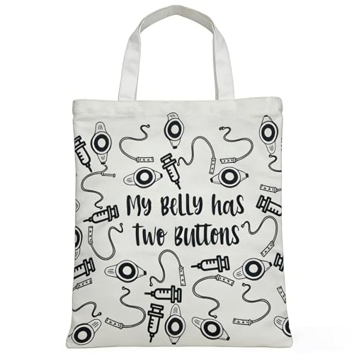 Feeding Tube & Chemo Snacks Canvas Zipper Pouch Makeup Bag