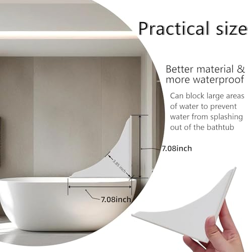 2-Pack Bathtub Splash Guards | Self-Adhesive Water Blockers