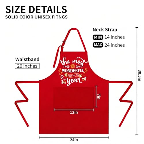 Christmas Apron for Women & Men - The Most Wonderful Time of The Year Print