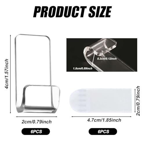 XIHIRCD 6pcs Acrylic Vinyl Record Display Stands - Wall Mount Holders