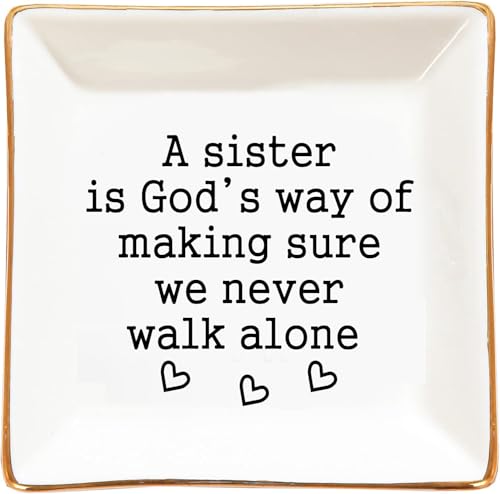 Sister Ring Dish with Quote - Perfect Gifts for Sisters - LZBALUYO