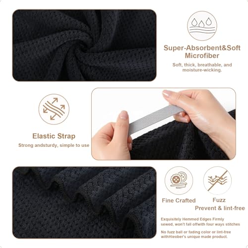 Wuwahold Microfiber Hair Towels Set - Super Absorbent & Quick Drying (2 Pack, 40" x 20")