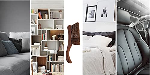 XZJMY Hand Broom with Wooden Handle - 13'' Horse Hair Bed Brush