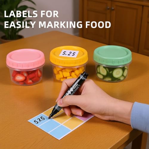 UMETASS 4oz Food Storage Containers with Twist Lids - 12 Pack, Multicolor