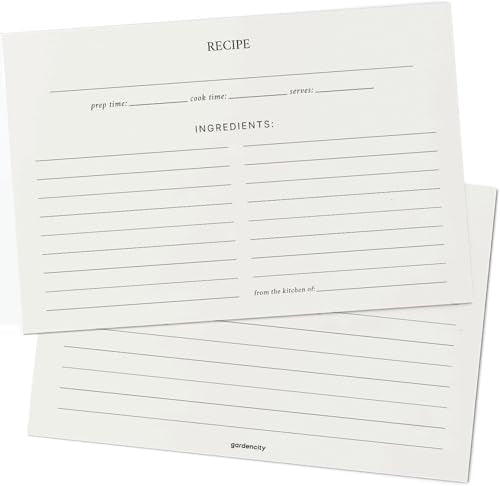 4x6 Premium Double-Sided Recipe Cards - 50 Pack for Bridal Showers & Weddings