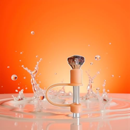Silicone Straw Topper for Stanley 30 & 40 Oz - Cute Splash Proof Cap (Orange)