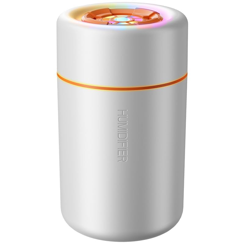 KISSWILL White Mini Humidifier - USB Desktop Humidifier with Auto Shut-Off & 2 Mist Modes