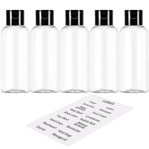 DNSEN 5 Pack TSA Approved 3.4 oz Travel Size Bottles for Toiletries