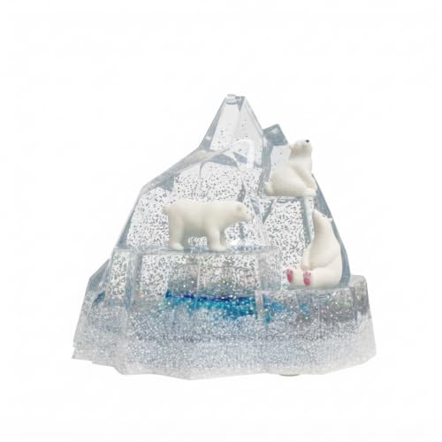 Christmas Snow Globe with Glass Dome and Silver Base - Holiday Decor, 2.65 Inch