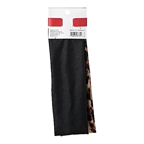 Red by Kiss Wide Stretchy Headbands for Women 2-Pack - Black & Leopard