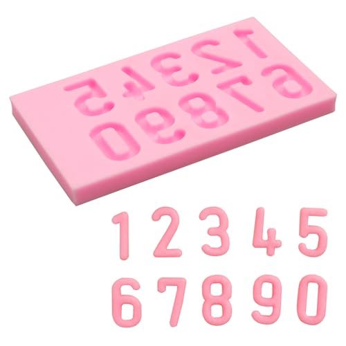 3D Silicone Number Molds 0-9 for Cake Decoration & Crafts