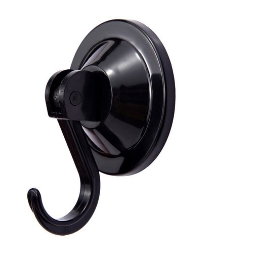 NL HOME Wreath Hangers for Glass Door or Window, 2-Pack Strong Suction Cup Utility Hooks, Black