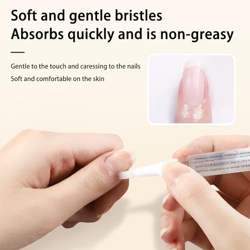 BEVINAS Nail Cuticle Oil Pen Set with Brush 6 Scent Plant Nutrient Care