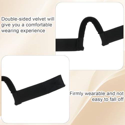 Ocapind 2 Pcs Velvet Wig Melting Band for Lace Front Wigs, C-Shaped Ear Painless Elastic Headband
