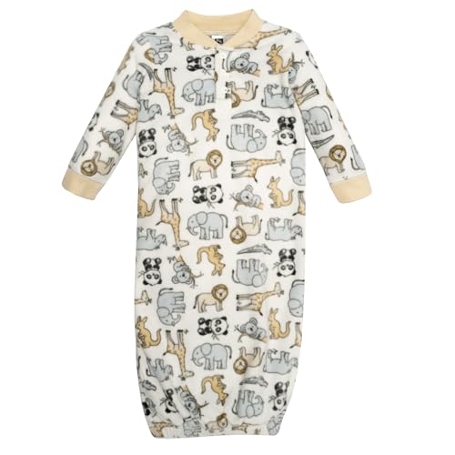 Hudson Baby Unisex Fleece Gowns for Preemie-Newborn - Soft & Cozy