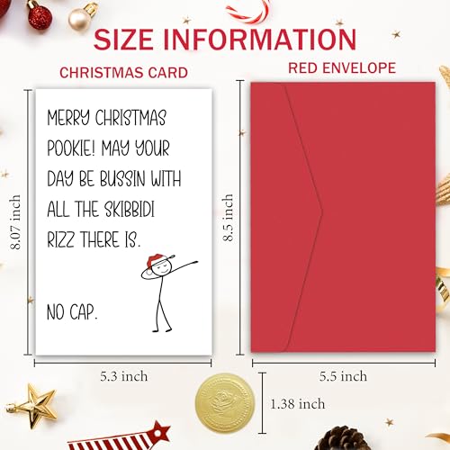 Funny Gen Z Christmas Card for Teenagers - Meme Slang Holiday Card
