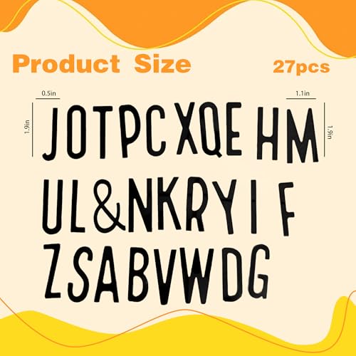 26-Piece Black Acrylic Letter Cake Topper Set for Birthdays & Events