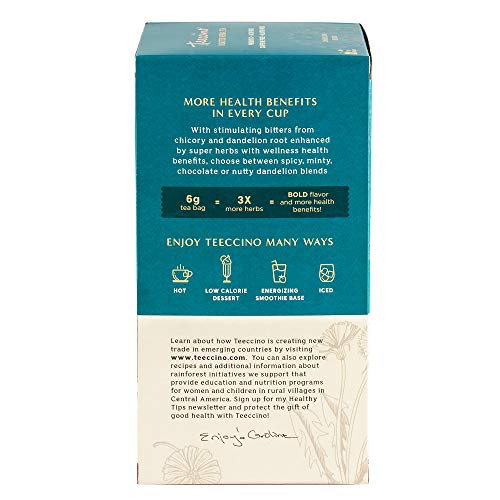 Teeccino Dandelion Red Chai Tea - Caffeine-Free Herbal Blend